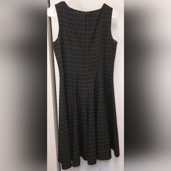 Nanette Lepore Size 4 Black Plaid Sleeveless Lined Dress Preppy Career Career - Picture 7 of 12